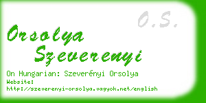orsolya szeverenyi business card