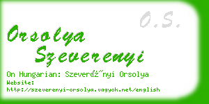 orsolya szeverenyi business card